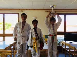 Podium coupe du stage kids stage karate