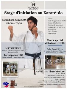 Flyer stage Karate initiation