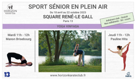 Paris Sport Sénior en Plein Air : Yoga au Square René-le Gall les mardis et jeudis